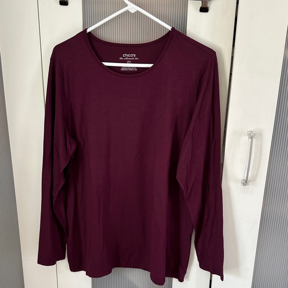 Chico's purple ultimate tee Long Sleeve